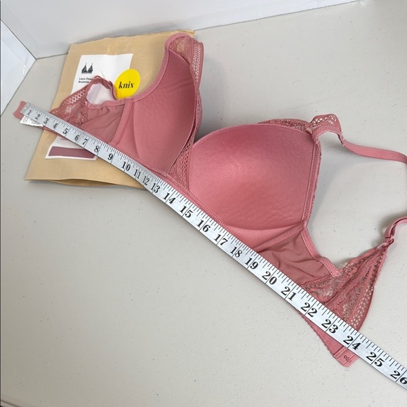Knix Pink Sorbet Take the Plunge Lace Deep V Bralette Size S - Picture 14 of 15